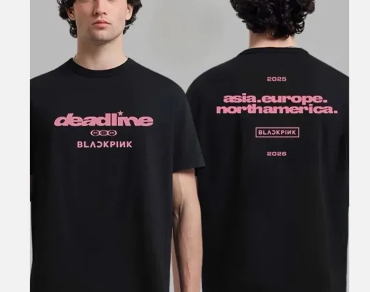 Discover BLACKPINK Deadline World Tour 2025 2026 Continent Logo T-shirt