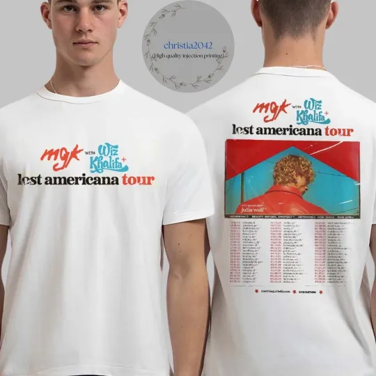 Discover Machine Gun Kelly The Lost Americana World Tour 2026 T shirt