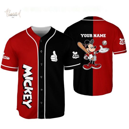Discover Personalized Disney Mickey Baseball Jersey Unisex 3D