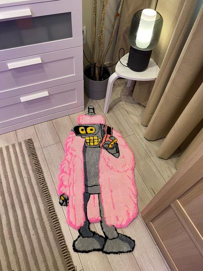 Discover Tufted Bender Rug  Handmade Custom Futurama Carpet | Handmade Futurama Tufted Wall or Floor Decor