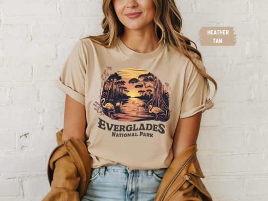 Discover Everglades National Park shirt, Florida State Tshirt, Summer Vintage Beachy tee, Travel Lover Gift, Oversize Beach t shirt, Florida Souvenir