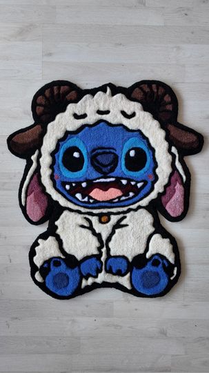 Discover Cute Cartoon Character Wool Rug for Kids Room & Gifts  Handmade Tufted Nursery Rug | Custom Wool Floor Mat for Animation Lover