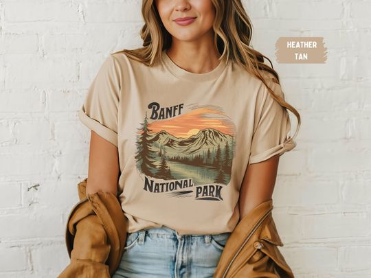 Discover Vintage Banff National Park Shirt, Banff tshirt, Banff tee Canadian Rockies gift Rocky Mountains, Canada T shirt Banff Souvenir Banff gifts