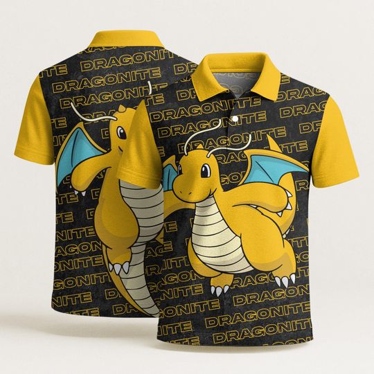 Discover Dragonite Polo Shirt Unisex Graphic Summer Beach Shirt