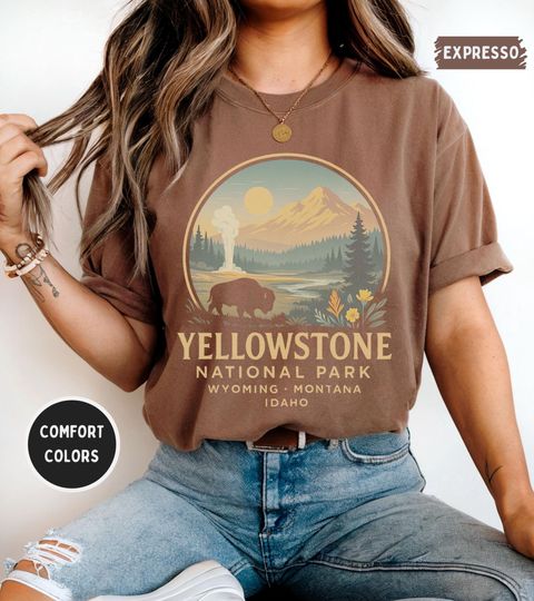 Discover Retro YStone National Park T-Shirt, YStone Gift, National Park Lover Shirt