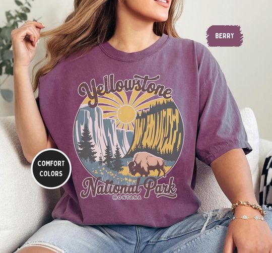 Discover Retro YStone National Park T-Shirt, YStone Gift, National Park Lover Shirt