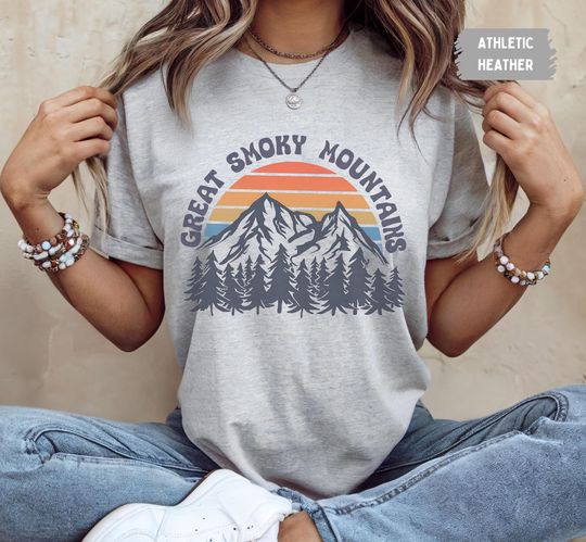 Discover Smoky Mountains Tee, Mountain Lover Shirt, Outdoor Adventure T-Shirt, Nature Enthusiast Shirt, Hiking Gift Idea, Tennessee souvenir