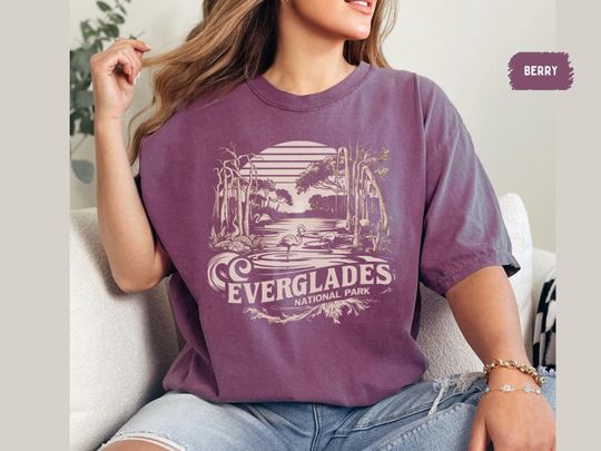 Discover Vintage Everglades National Park T-Shirt,  Florida State Souvenir, Summer Retryo Beachy Tee, Travel Lover Gift