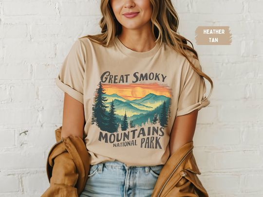 Great Smoky Mountains T-Shirt, Great Smoky Mountains National Park tee, Great Smoky Mountains Shirt, Hiking Shirt