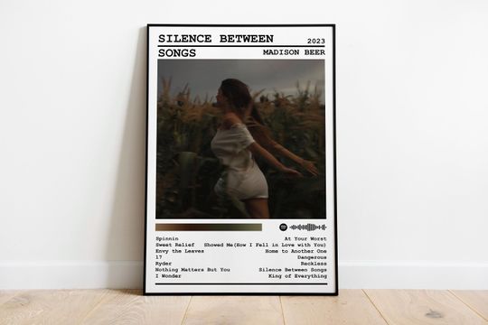 Discover Madison Beer Poster Print | Silence Between Songs Album Poster | Music Poster | Album Cover Poster | Wall Decor | Music Gift | Room Decor