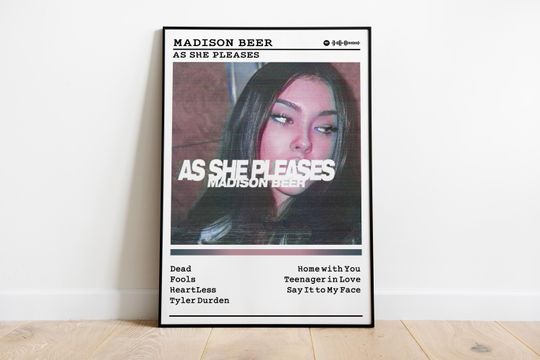Discover Madison Beer 'As She Pleases' Album Poster: Matte Finish Wall Art