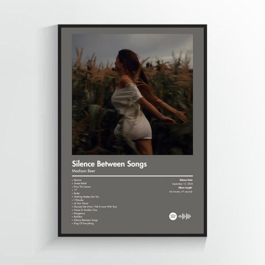 Madison Beer Poster, Album ''Silence Between Songs'' Print, Madison Beer Album Songs