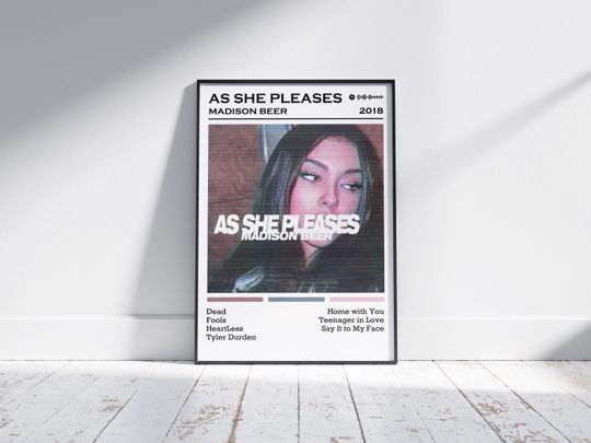 Discover Madison Beer Print | As She Pleases Album Poster | Music Poster | Album Cover Poster | Wall Decor | Music Gift | Room Decor