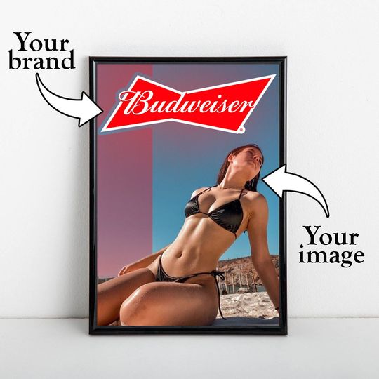 Discover Custom Beer Poster Tiktok Trend For Boyfriend | Add A Beer | Add A Energy Drink | Any Logo | For Girlfriend | Custom Digital Beer Poster