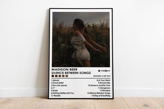 Discover Madison Beer Poster Print | Silence Between Songs Poster | Music Poster | Album Cover Poster | Wall Decor | Music Gift | Room Decor
