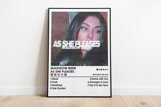 Discover Madison Beer Poster Print | As She Pleases Poster | Music Poster | Album Cover Poster | Wall Decor | Music Gift | Room Decor