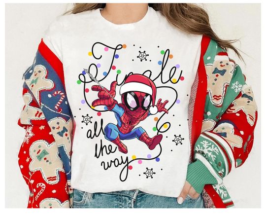Marvel Christmas Spider-Man Jingle All The Way Shirt, Christmas Marvel Spiderman Shirt, Marvel Comic Xmas, Disneyland Christmas Matching Tee