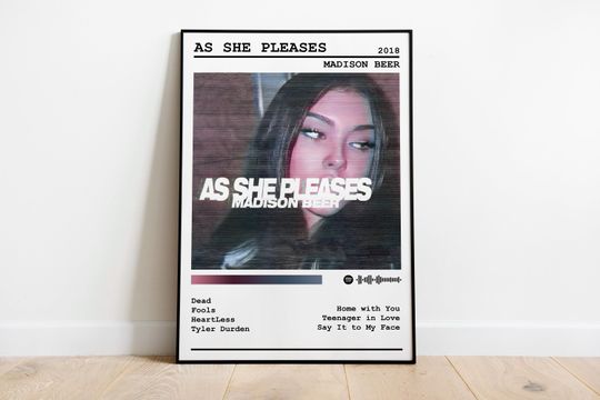 Discover Madison Beer Poster Print | As She Pleases Album Poster | Music Poster | Album Cover Poster | Wall Decor | Music Gift | Room Decor