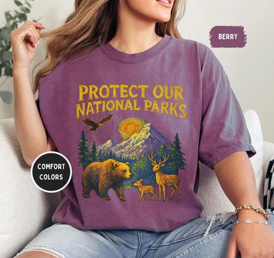 Retro Protect our National Park T-shirt, Outdoor Adventure Shirt, Earth Day Gift, Nature Lover