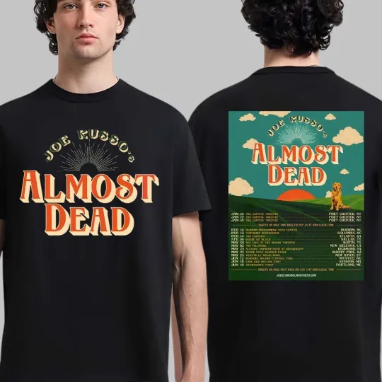 Discover Joe Russos’s Almost Dead 2026 North American Schedule Dates Two Sided T-Shirt