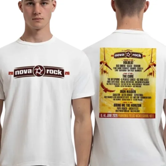Discover Nova Rock 2026 Austria Full Lineup June 11-14 Two Sided Tour Tee