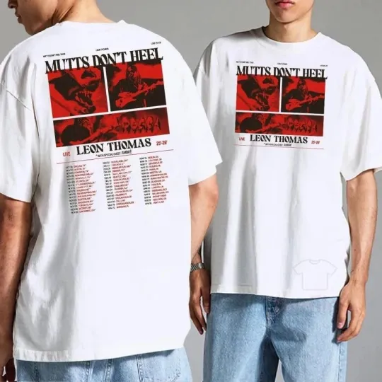 Leon Thomas Mutts Don't Heel Tour 2025-2026 for M&WN T-shirt