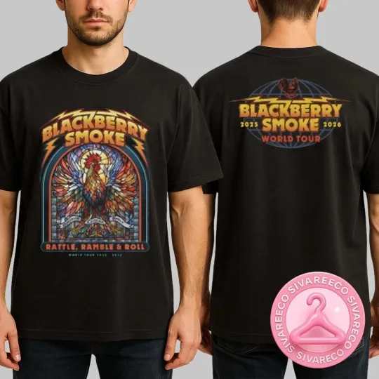 Discover Blackberry Smoke Rattle Ramble And Roll World Tour 2025 2026 Tour Tee Two Sides