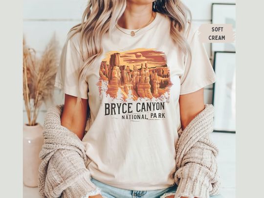Discover Vintage Bryce Canyon National Park Shirt, Utah Shirt National Parks Tshirt Bryce Canyon Shirt Hiking Shirt Camping Shirt Retro National Park