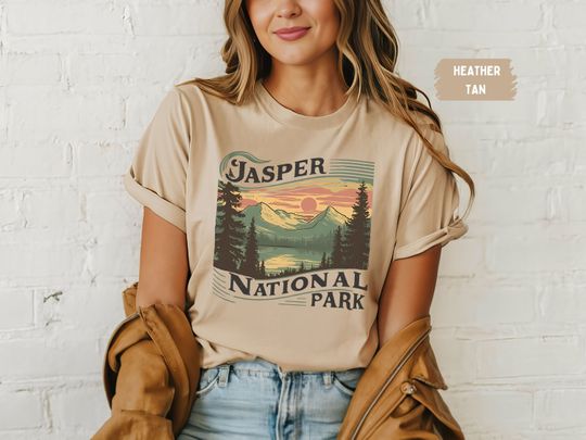 Discover Vintage Jasper National Park Shirt, Jasper tshirt, Jasper tee Canadian Rockies gift Rocky Mountains, Canada gift Jasper Souvenir Jasper gift