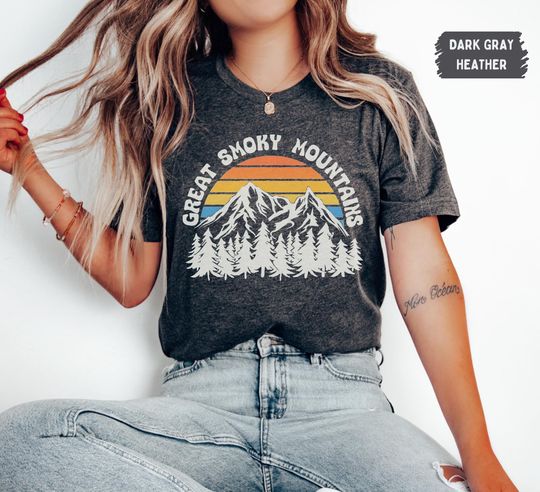 Discover Smoky Mountains Tee, Mountain Lover T-shirt, Outdoor Adventure=, Nature Enthusiast Shirt, Hiking Gift Idea, Tennessee souvenir