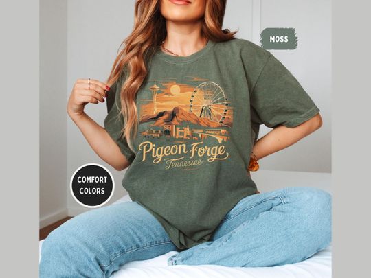 Discover Vintage Pigeon Forge Tennessee Comfort Colors Shirt, Tennessee Smoky Mountains National Park Shirt Tennessee Family Trip Gatlinburg Souvenir