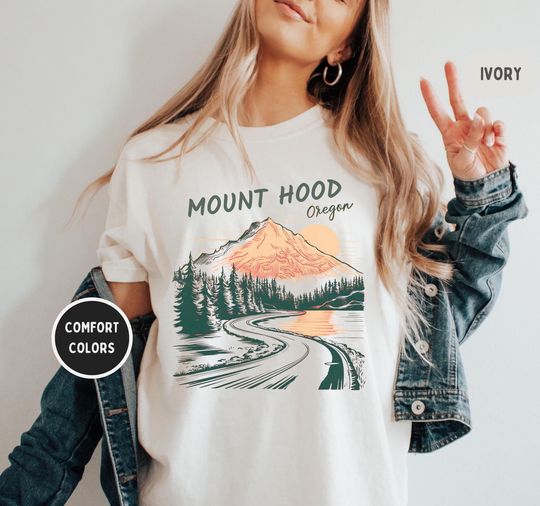 Discover Mount Hood Oregon Comfort Colors T-Shirt, Nature Lover Tee, Vintage Style Shirt, Outdoor Enthusiast Gift, Mountain Graphic Top