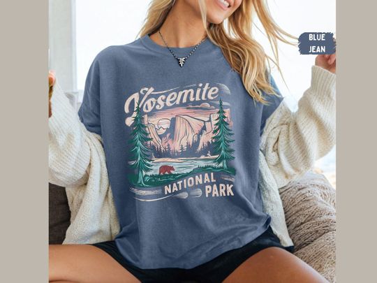 Discover Vintage Yosemite National Park Comfort Colors Shirt California Shirt Hiking tee Yosemite Family Trip Yosemite Park gift California Souvenir
