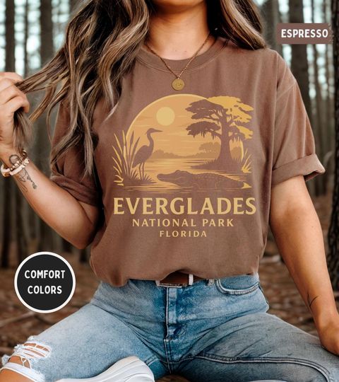 Retro Everglades National Park T-shirt, Florida Tee, Nature Lover Gift, Florida trip