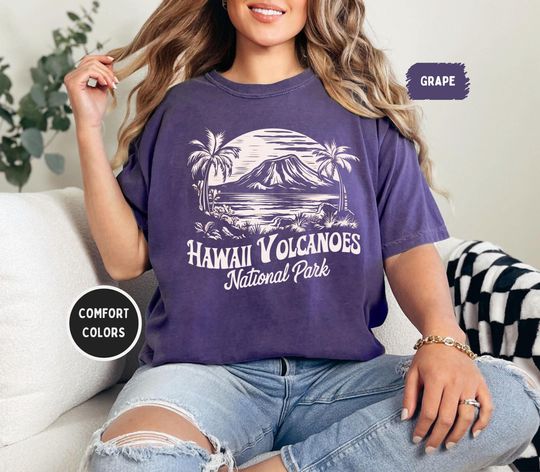 Discover Vintage Hawaii Volcanoes T-Shirt, Hawaii Volcanoes National Park shirt, Aloha State gift,, Camping Trip, Hiking tee