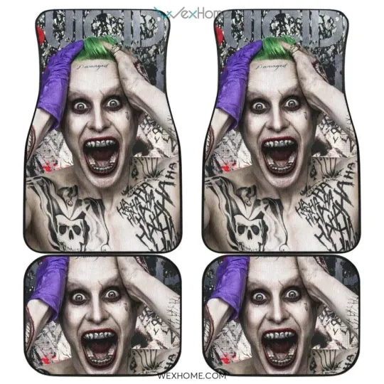 Joker Car Floor Mats Suicide Squad Movie Fan Gift Amazing Auto Decor Gift