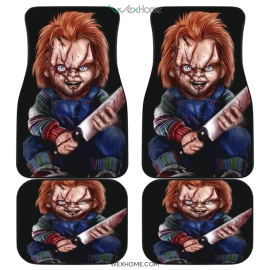 Discover Chucky Horror Film Car Floor Mats Movie Fan Gift for SUV Sedan Truck Decor