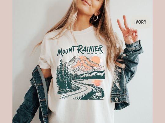 Discover Mount Rainier National Park shirt, Vintage Washington T-Shirt, Mount Rainier National Park gifts, Camping gift