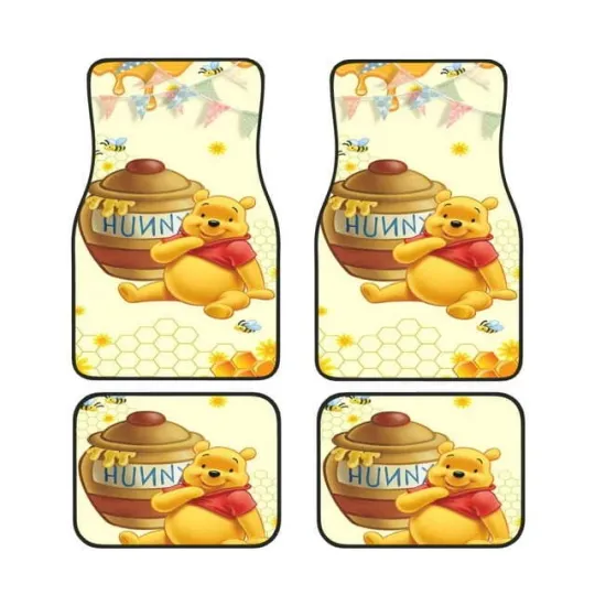 Discover Winnie the Pooh Car Floor Mats Heavy Duty Universal Fit Auto Carpet Set