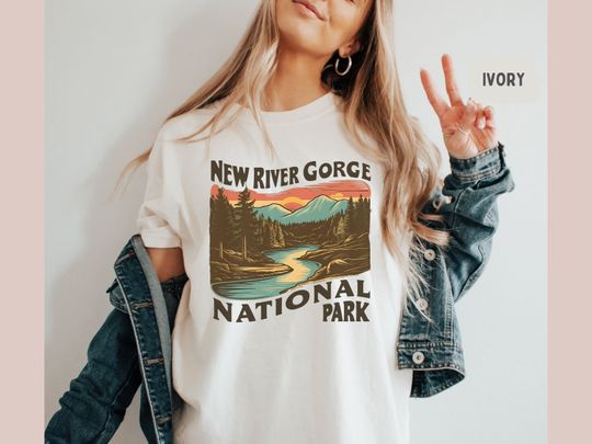 Discover New River Gorge National Park T-Shirt, West Virginia Shirt, National Park Tee, Mountain Shirts, Travel Tee, Explore America Tee