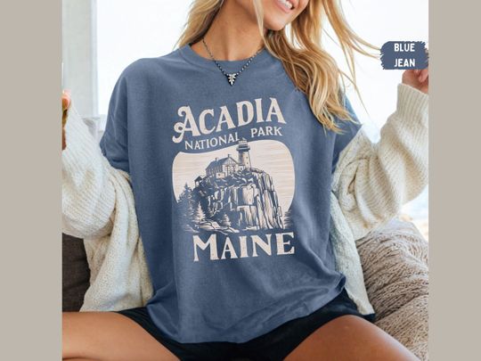 Discover Acadia National Park T-Shirt, National Park Tee, Travel Tee, Hiking shirt. Granola Girl gift