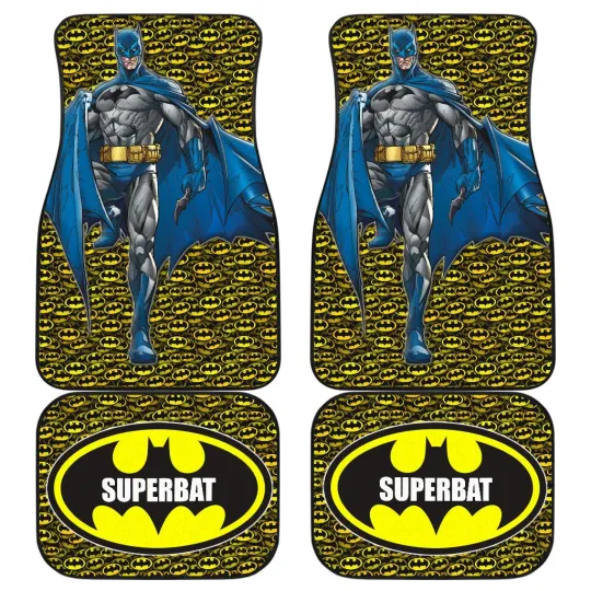 Batman Car Floor Mats Movie Superhero Gift For Fans SUV Sedan Truck Interior