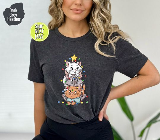 Discover Cute Aristocat Christmas Lights T-Shirt, Christmas Squad