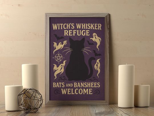 Discover Spooky Halloween Art Sign,  Halloween Gallery Poster, Halloween Art Prints, Halloween Art Collection, Gothic Horror Decor, Dark Academia Art