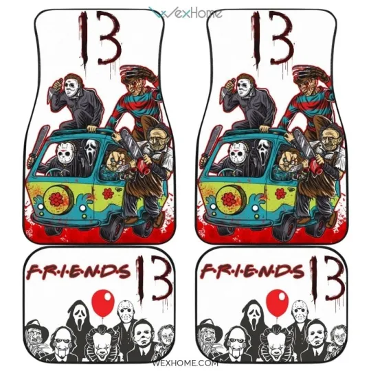 Discover Horror Movie Car Floor Mats The Villains Friends Reunion Auto Interior Gift