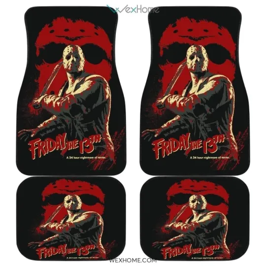 Discover Jason Voorhees Art Car Floor Mats Friday The 13th Horror Movie Gift for Fans
