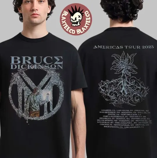 Discover Bruce Dickinson American Tour 2025 The Mandrake Project With Tour Dates T-Shirt
