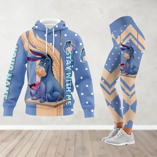 Custome Name Hollow Hoodie 3D or Legging for Fan /Eeyore Donkey-For Women