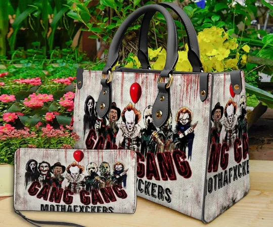 Discover Personalized Halloween Personalized Leather Handbag, Halloween Shoulder Handbag