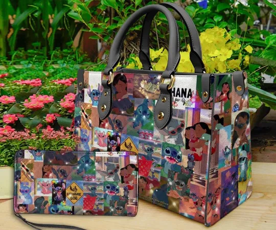 Discover Personalized Stitch Ohana Leather Handbag, Stitch Handbag, Shoulder Bag,
